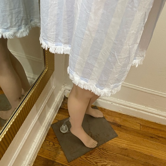 Lane Bryant White and blue Striped Blouse - Picture 5 of 13